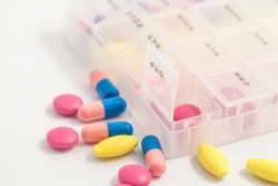 medicine inside a pill organizer